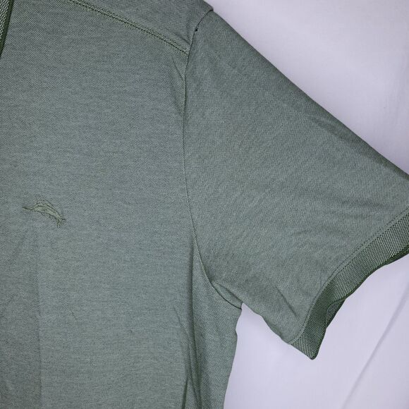 Tommy Bahama Polo Shirt Mens Large Green Cotton - Picture 4 of 12